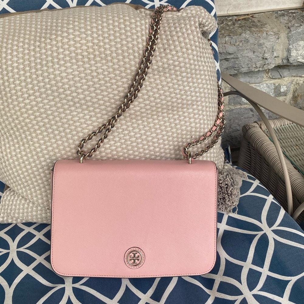 Tory Burch light pink purse